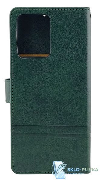 Чехол книжка Leather Flip Line для HMD Pulse Plus на магните с подставкой зеленый 25938 фото