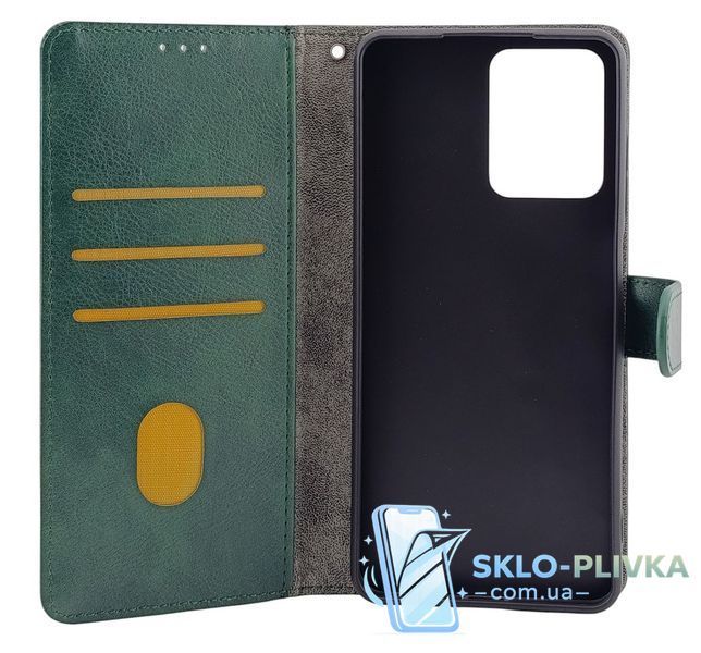 Чехол книжка Leather Flip Line для HMD Pulse Plus на магните с подставкой зеленый 25938 фото