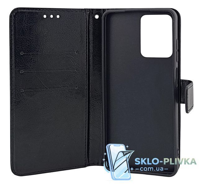 Чехол книжка Leather Flip для HMD Pulse Plus на магните с подставкой черный 25925 фото