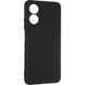 Чехол Silicone Case для Oppo A17 бампер с микрофиброй черный 19289 фото 3