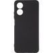 Чехол Silicone Case для Oppo A17 бампер с микрофиброй черный 19289 фото 1