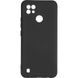 Чехол Silicone Case для Realme C21 бампер с микрофиброй черный 21740 фото 1