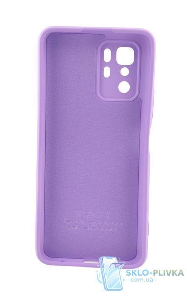Чехол Silicone Case для телефона Xiaomi Redmi Note 10 Pro 5G (China) бампер с микрофиброй сиреневый 14962 фото