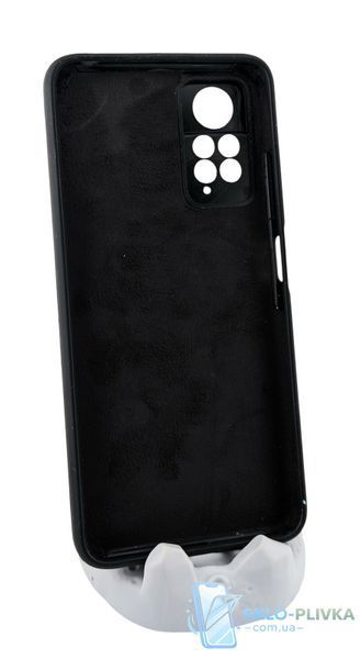 Чехол Silicone Cover для Xiaomi Redmi Note 11 Pro/ Note 11 Pro 5G бампер с микрофиброй черный 45897 фото