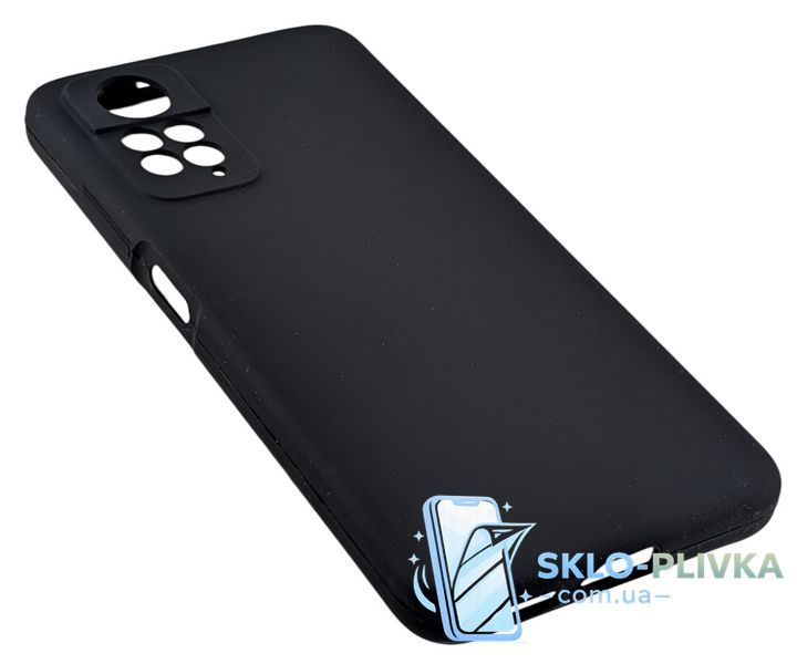 Чехол Silicone Cover для Xiaomi Redmi Note 11 Pro/ Note 11 Pro 5G бампер с микрофиброй черный 45897 фото