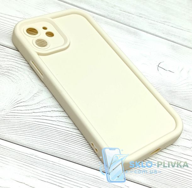 Чохол Shock Case для Apple iPhone 12 бампер силіконовий колір бежевий 10546 фото