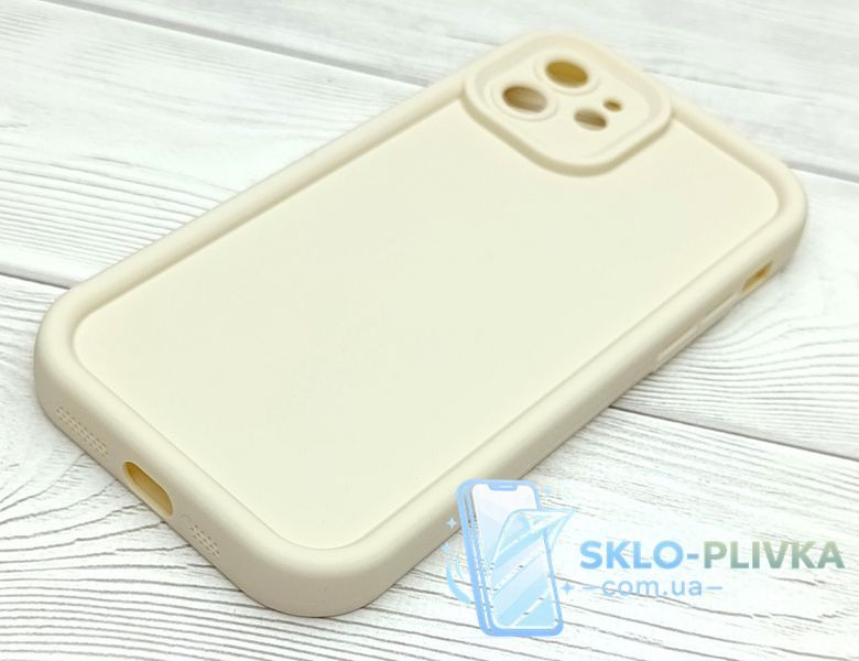 Чохол Shock Case для Apple iPhone 12 бампер силіконовий колір бежевий 10546 фото