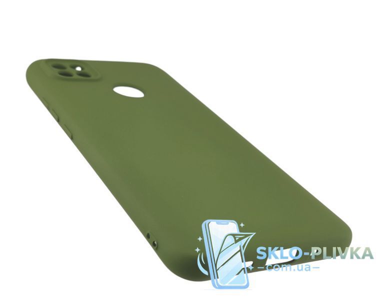 Чехол Silicone Case Box для Xiaomi Redmi 10A бампер с микрофиброй зеленый 15326 фото
