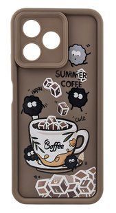 Чохол Shock Case Print для Realme Narzo N53 (RMX3761) бампер силіконовий коричневий з малюнком кави 21370 фото