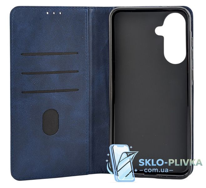 Чохол книжка Business Leather для Samsung Galaxy A37 / A376 на магніті з підставкою темно-синій 14319 фото