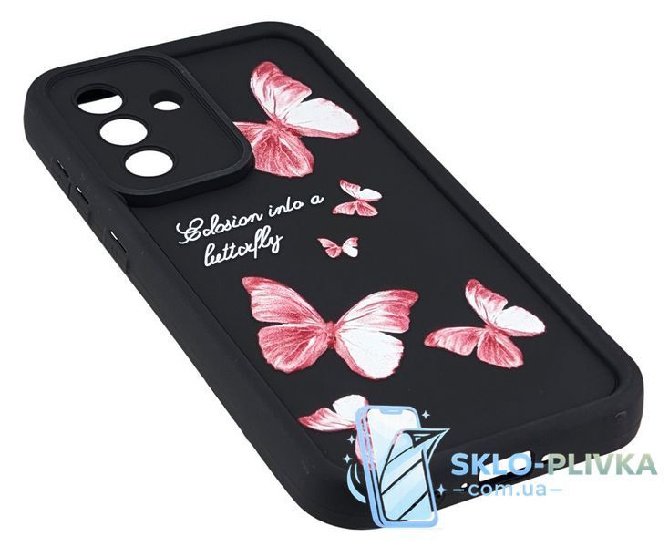 Чехол Shock Case Print для Samsung Galaxy A37 / A376 бампер силиконовый черный с рисунком Бабочки 14326 фото