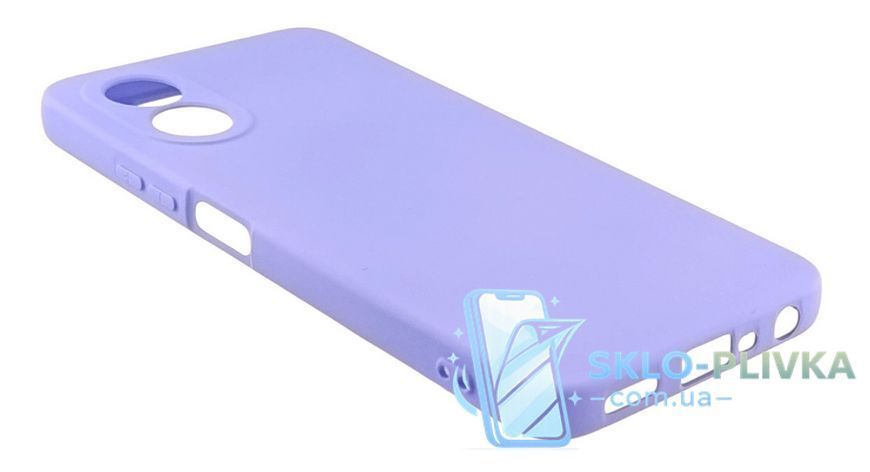 Чехол Silicone Case для Oppo A18 бампер с микрофиброй lilac 19287 фото
