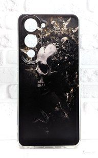 Чохол Silicone Case Print для Vivo Y04 (V2430) прозорий бампер з принтом череп абстракція 20471 фото
