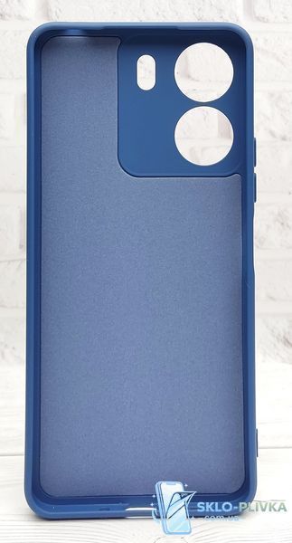 Чохол Silicone Case для Poco C65 бампер із мікрофіброю синій 18303 фото